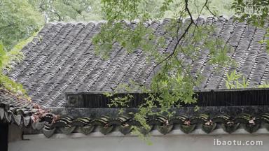 中式古典园林式建筑特写4K